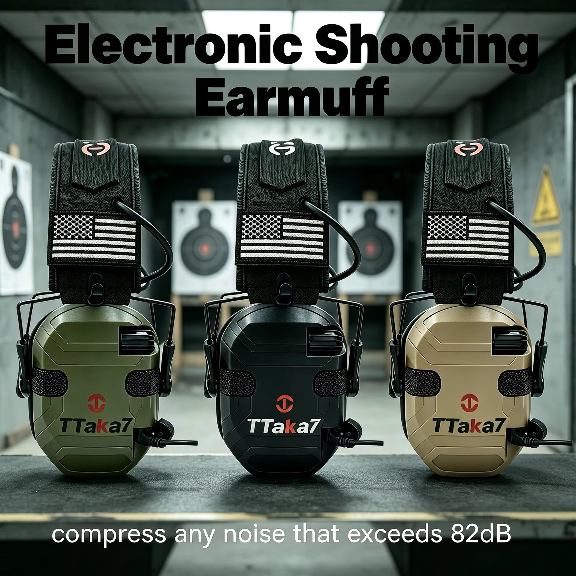 Earmuffs Foldable - Neuer taktischer elektronischer Schieß-Gehörschutz, faltbar, geräuschunterdrückender