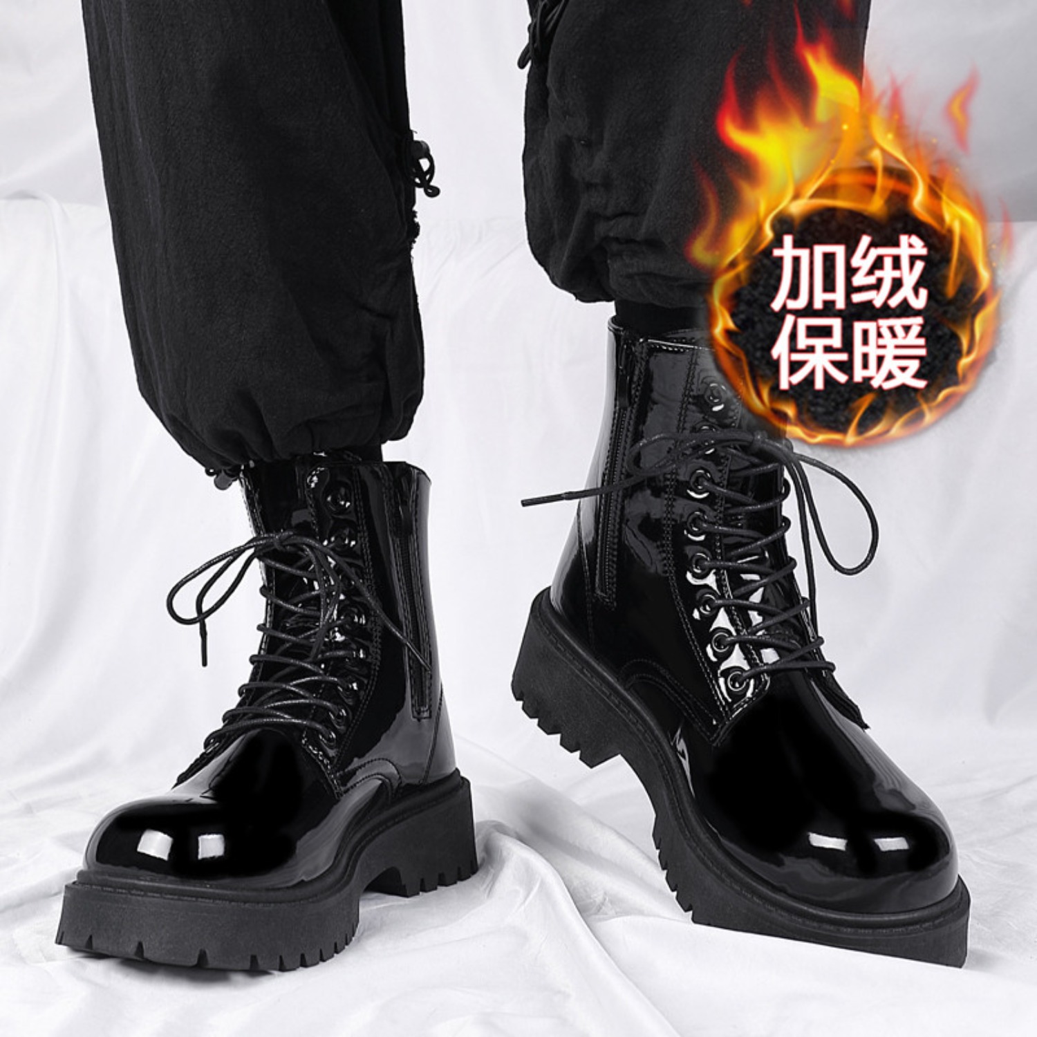 Waterproof Winter Boot - Warme Plüsch-High-Top-Stiefel für Herren, Winterstiefel mit