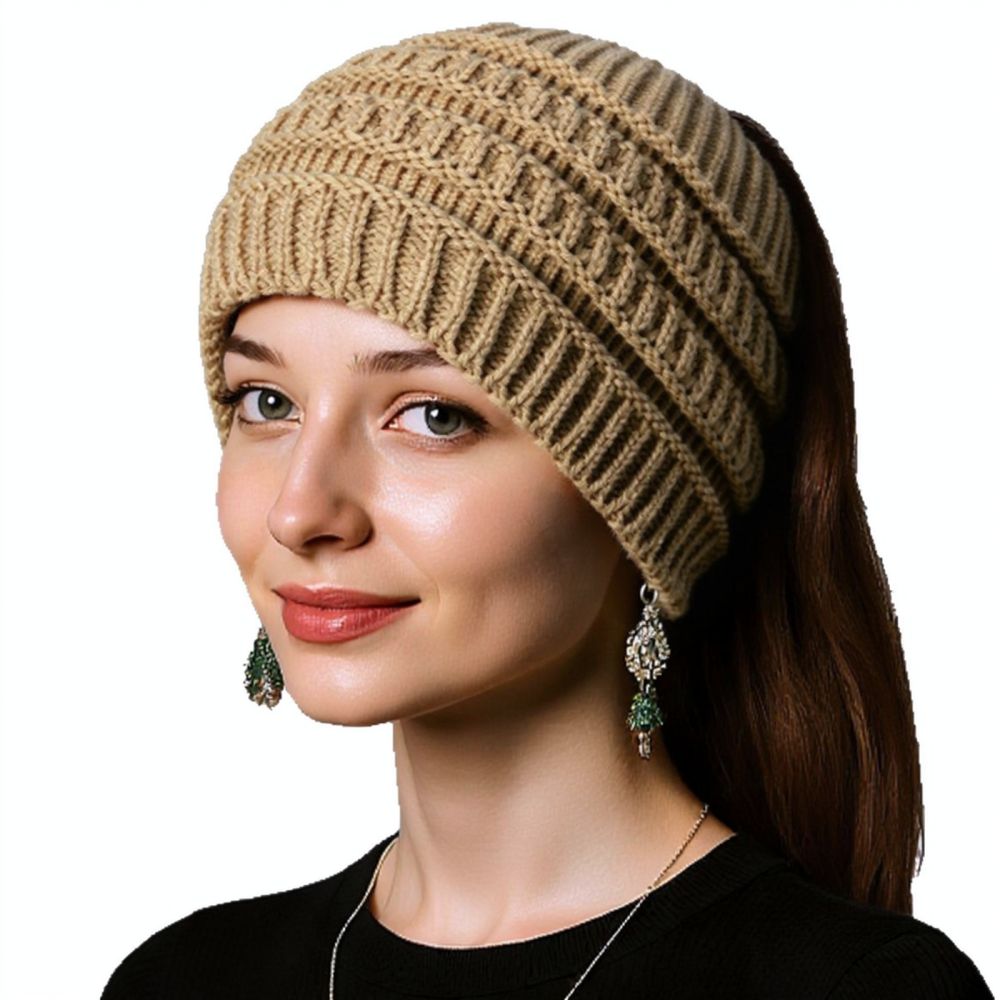 Fleece Ear Warmer Band - Breites, gestricktes Stirnband, Winter-Haarband für Damen,