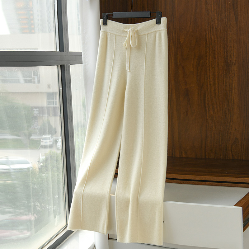 Corduroy Pant Warm - Damen Einfarbige Weite Hose mit Hohem