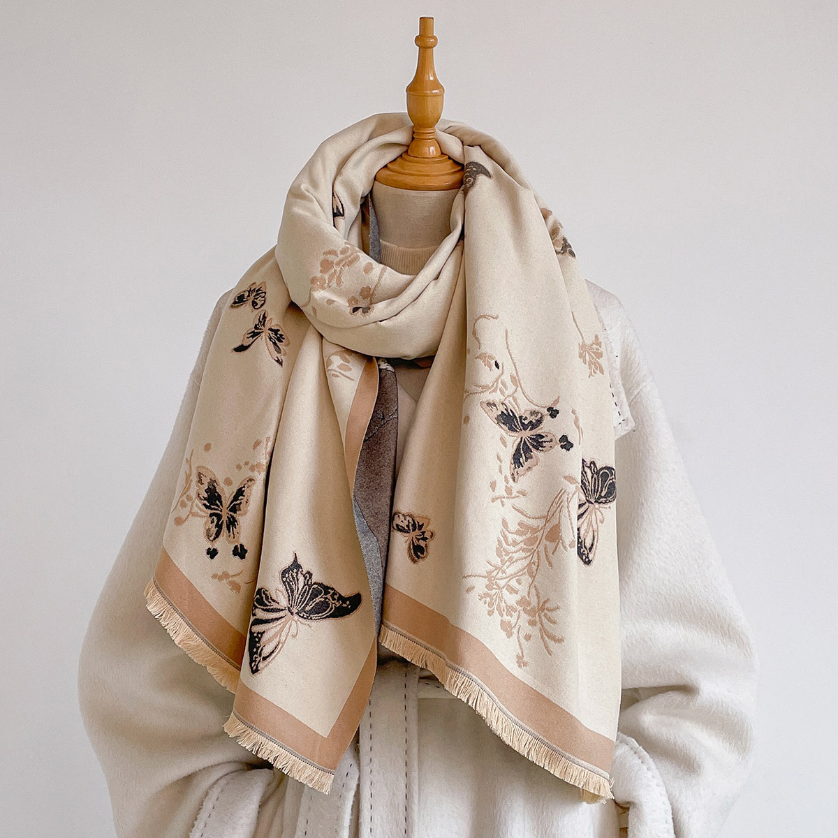 Damen-Schal aus Kaschmir-Imita – Cashmere Pashmina Wrap Bewertung und Preis