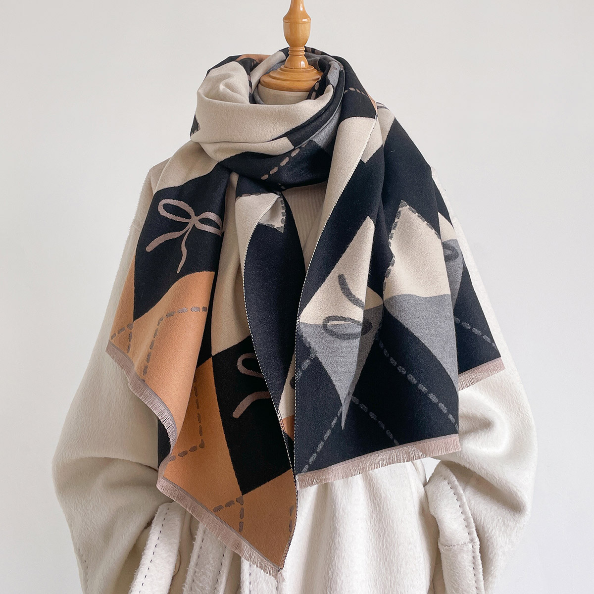 Damen-Schal aus Kaschmir-Imita – Cashmere Pashmina Wrap Bewertung und Preis