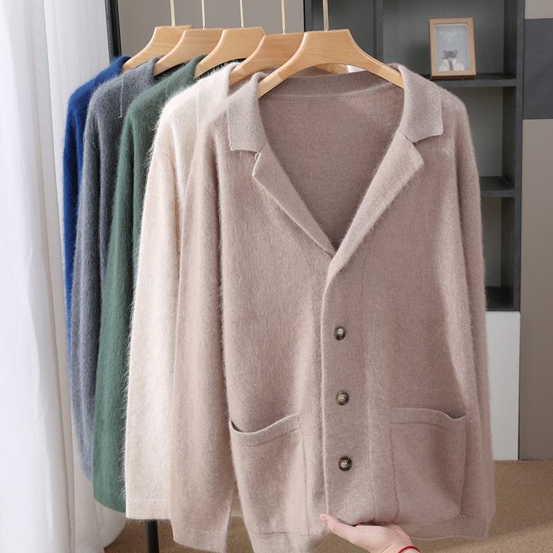 Neue Nerz Wolle Strickjacke mä – Wool Coat Peacoat Bewertung und Preis