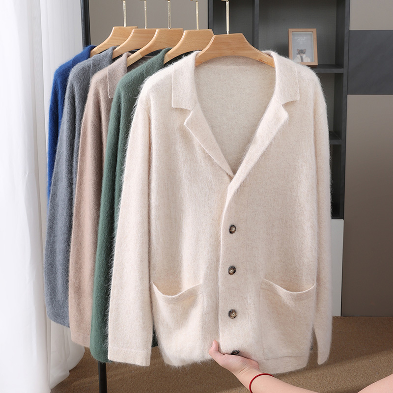 Neue Nerz Wolle Strickjacke mä – Wool Coat Peacoat Bewertung und Preis