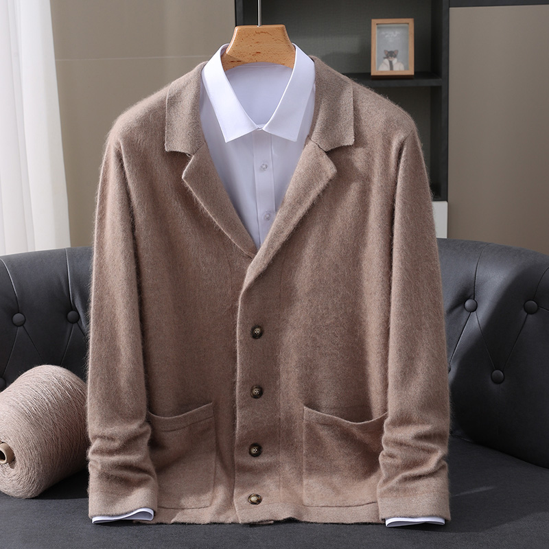 Neue Nerz Wolle Strickjacke mä – Wool Coat Peacoat Bewertung und Preis