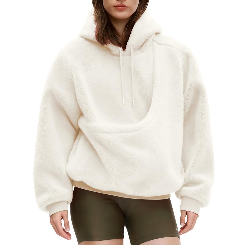 Herbst-Winter-Damen-Sweatshirt – Sherpa Hoodie Fleece Bewertung und Preis