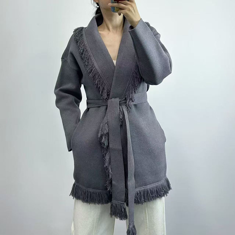 Lange Wollstrickjacke für Dame – Wool Coat Peacoat Bewertung und Preis