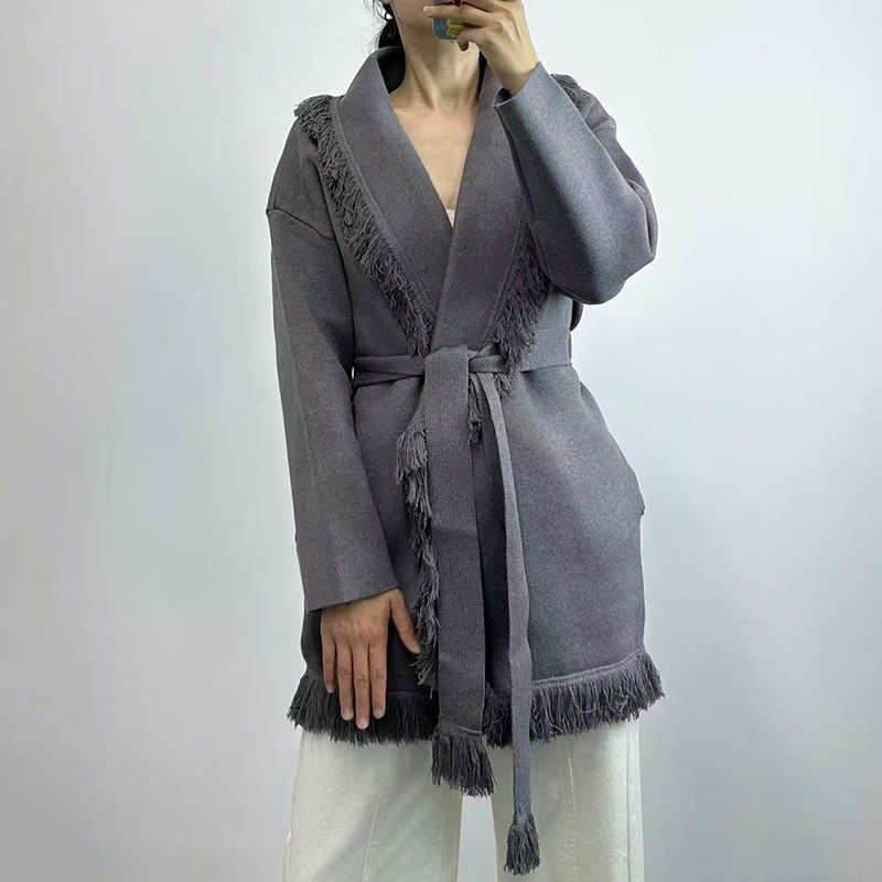 Lange Wollstrickjacke für Dame – Wool Coat Peacoat Bewertung und Preis