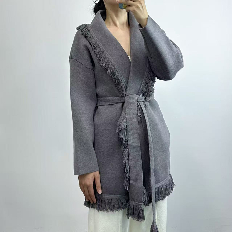 Lange Wollstrickjacke für Dame – Wool Coat Peacoat Bewertung und Preis