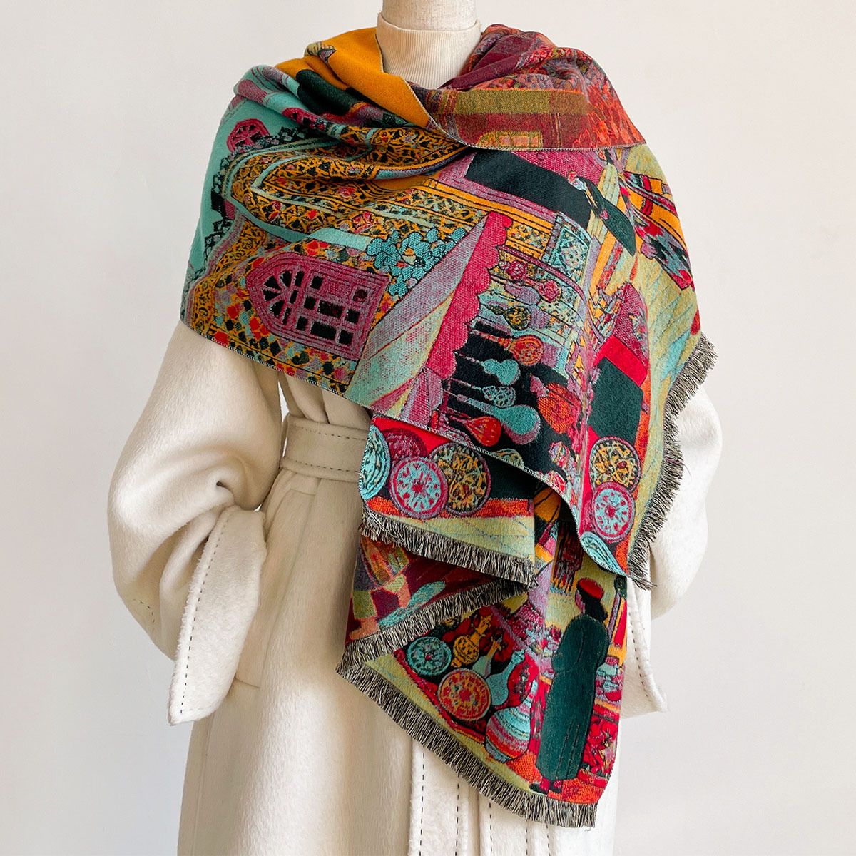 Damen-Schal aus Kaschmir-Imita – Cashmere Pashmina Wrap Bewertung und Preis