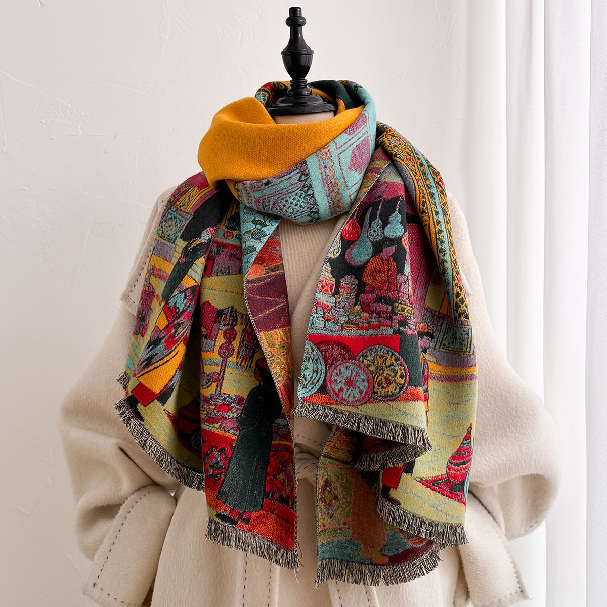 Damen-Schal aus Kaschmir-Imita – Cashmere Pashmina Wrap Bewertung und Preis
