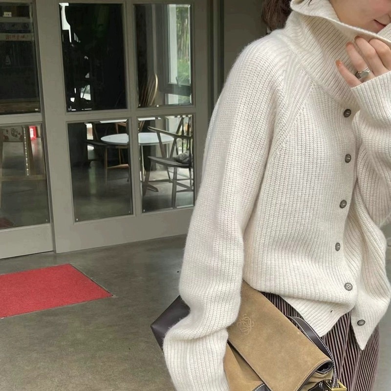Rollkragen-Cardigan für Damen, – Wool Coat Peacoat Bewertung und Preis